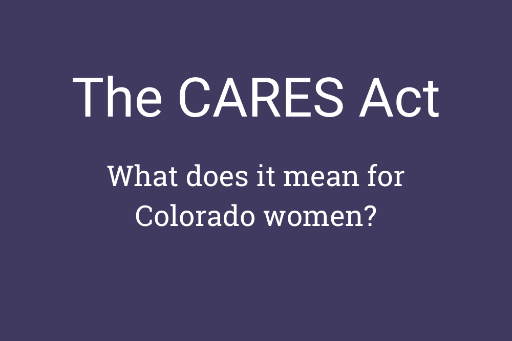 Graphic that says The CARES Act