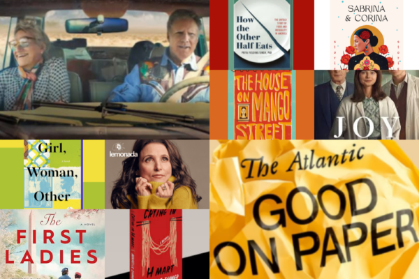 Collage of covers from Books and TV shows we've watched/read in 2024